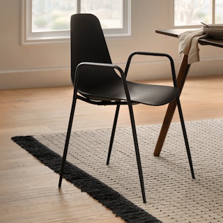 Svelti Stackable Dining Armchair - Pure Black