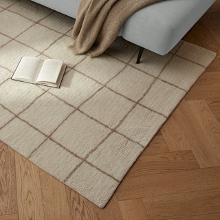 Ouma 5 x 8 Washable Wool Rug - Wavy Taupe