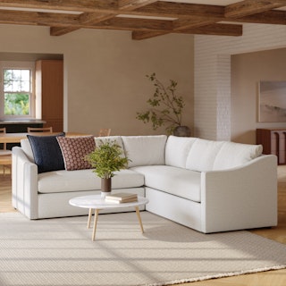 Landry 91" Corner Sectional - Napa White