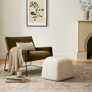 Regis 33" Velvet Lounge Chair - Juniper Green