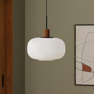 Kipp Glass Pendant Lamp - Walnut